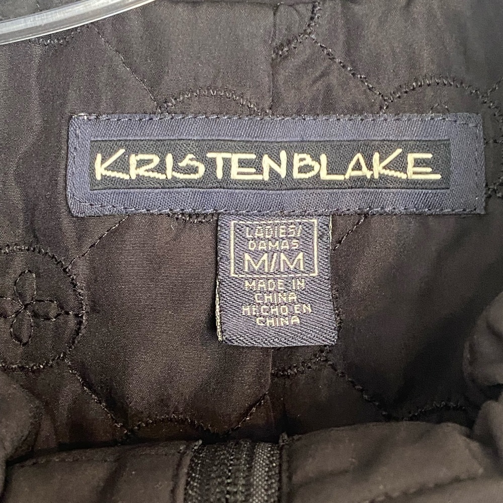 Kristen Blake Black Coat High Collar Zip Front Fall Winter Outerwear Women M HSH - Picture 12 of 16